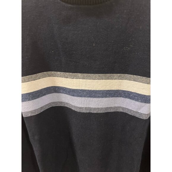 GAP Men's Large Navy Blue Striped Crewneck Sweater Long Sleeve Pullover - Picture 5 of 7